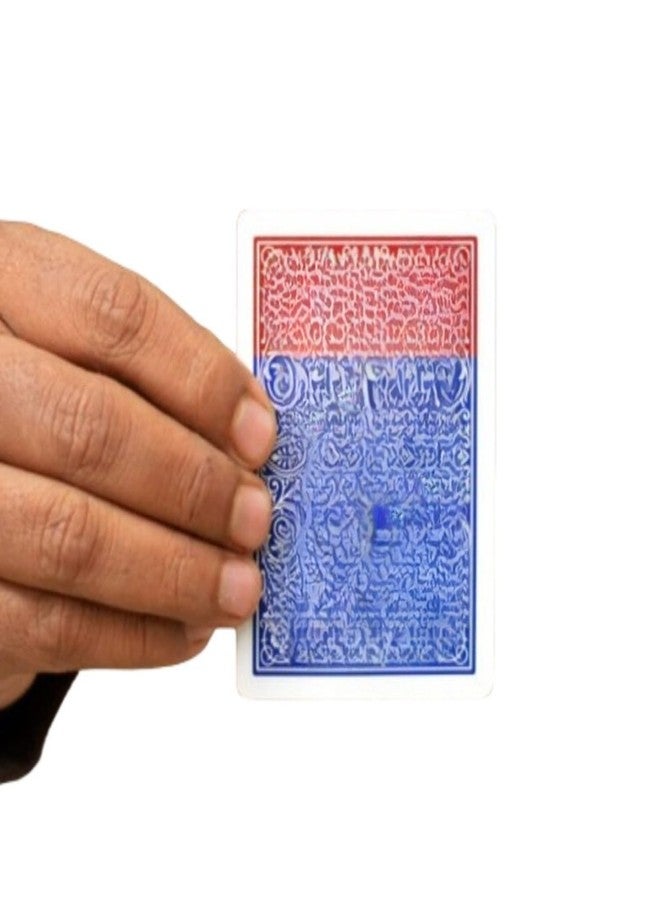 MilesMagic Magician's Color Changing Card Gimmick on Bicycle Rider Back Illusion | Highly Visual Card Trick | for Street Magic or Stage Magic Tricks | Only 1 Card (Blue to Red) - Image 1